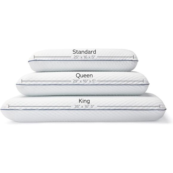 Gel Memory Foam Pillow – Cooling & Ventilated - 1 Pack Standard Size - Washable - Picture 5 of 7